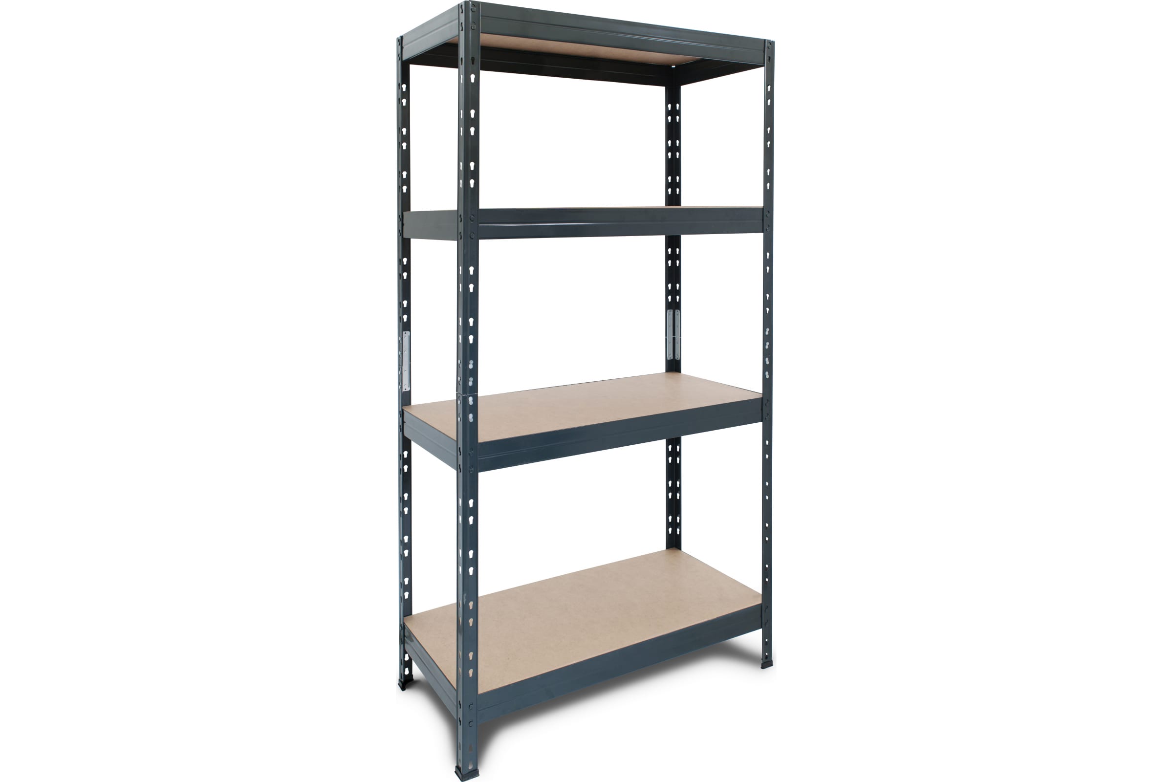 

AR SHELVING Стеллаж металлический Rivet Stabil S 180x75x35, цвет серый, 4 полки ХДФ