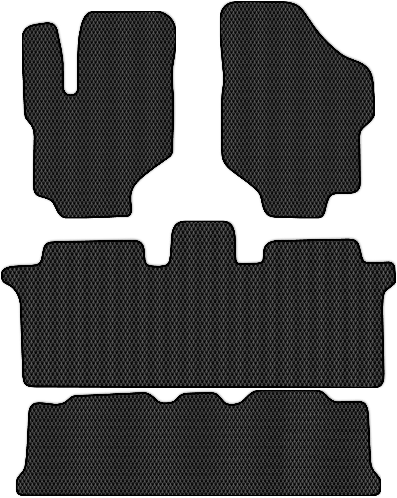 

Коврики ЭВА в салон для Hyundai Trajet 2004 - 2008 +3 ряд, 4 шт. черный, 2420-WP4NL-H