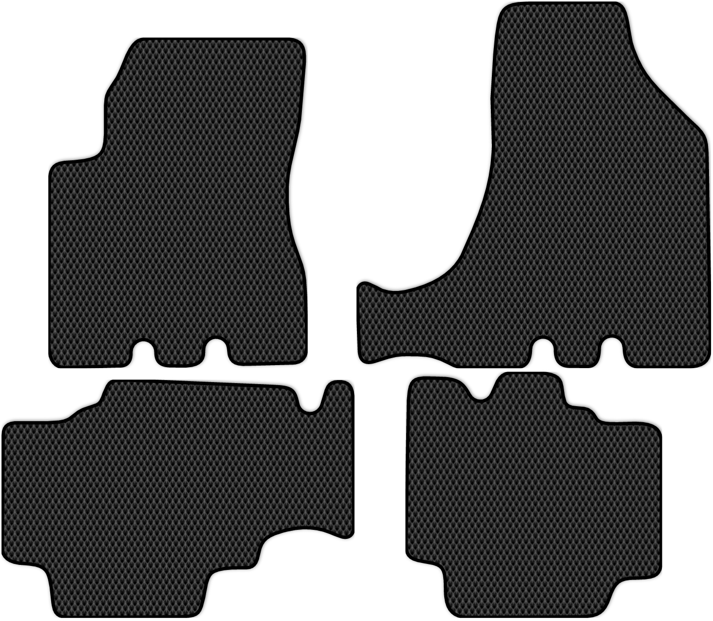 

Коврики ЭВА в салон для Hyundai Tucson 1 (JM) 2004 - 2009, 4 шт. черный, 2421-S4N-H