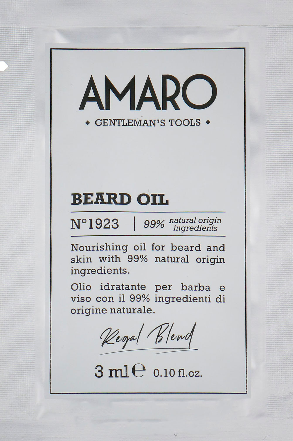 

Питательное масло для бороды FarmaVita Amaro Beard Oil 3 мл, 7300