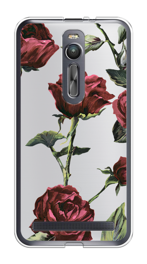 

Чехол Awog на Asus Zenfone 2 ZE550ML/ZE551ML "Бордовые розы фон", Красный, 40550-8