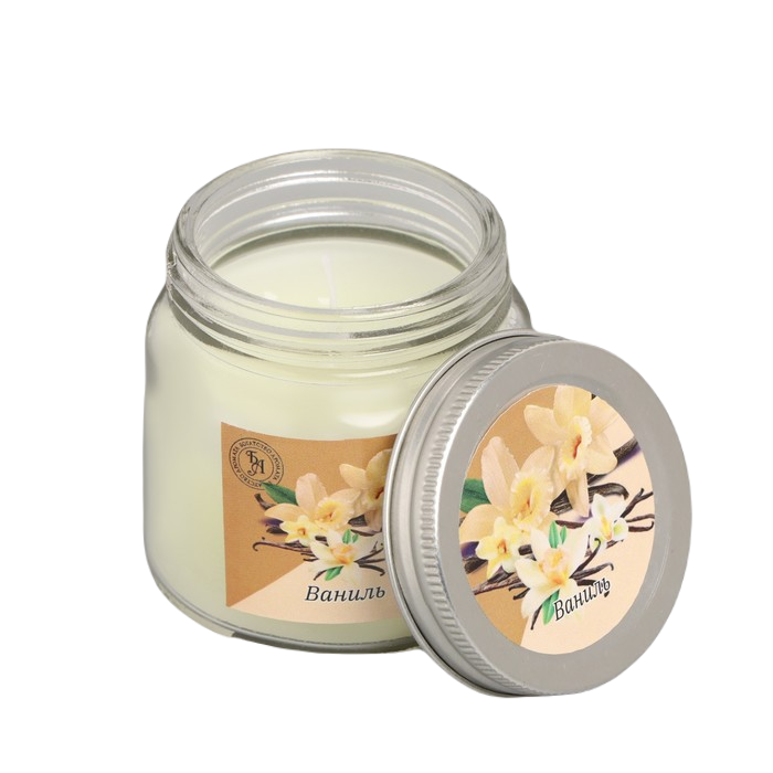 

Свеча ароматическая в стекле 6,3см, 100мл, ваниль