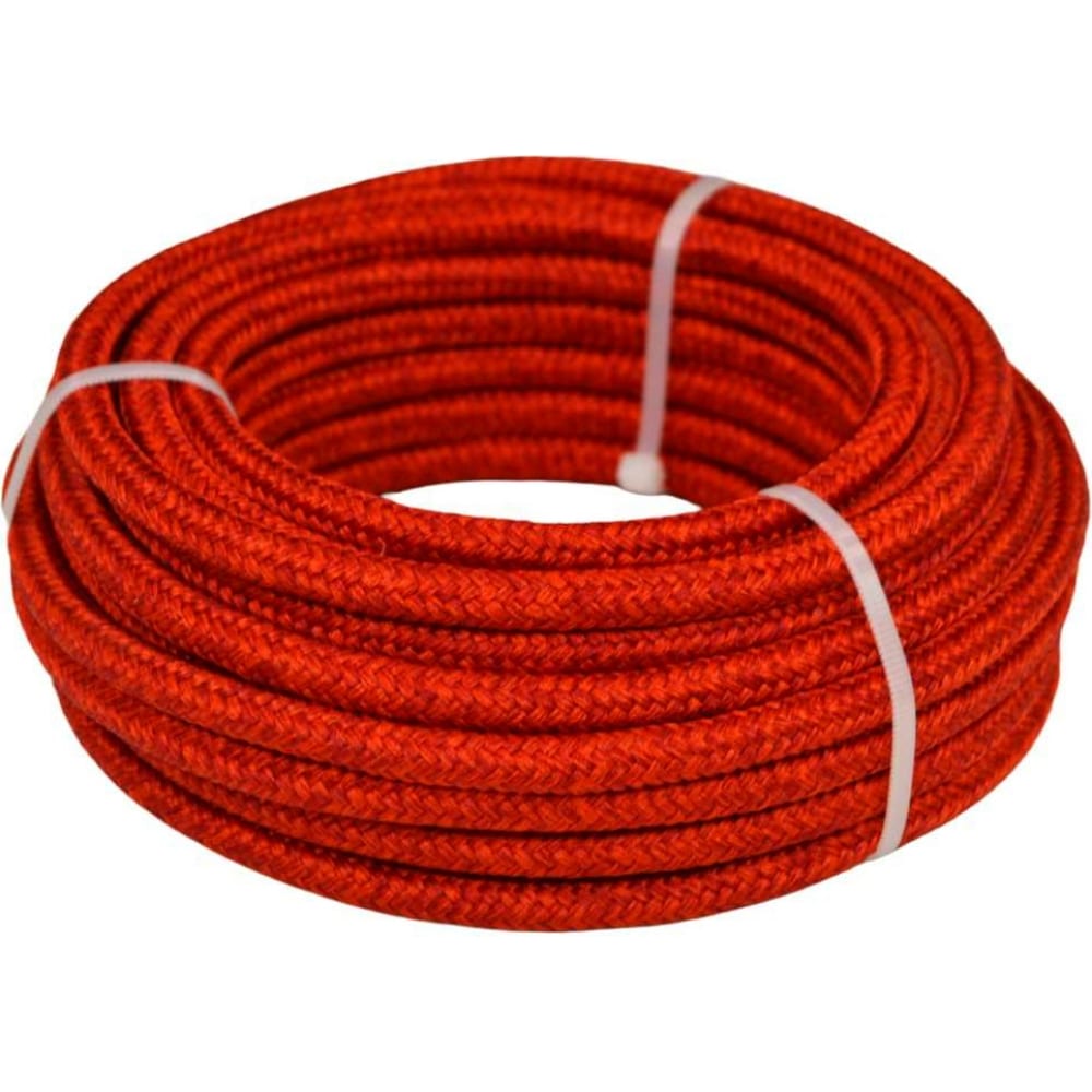 Текстильный плетеный шнур truEnergy 8 мм красный шайба 10 м 12971