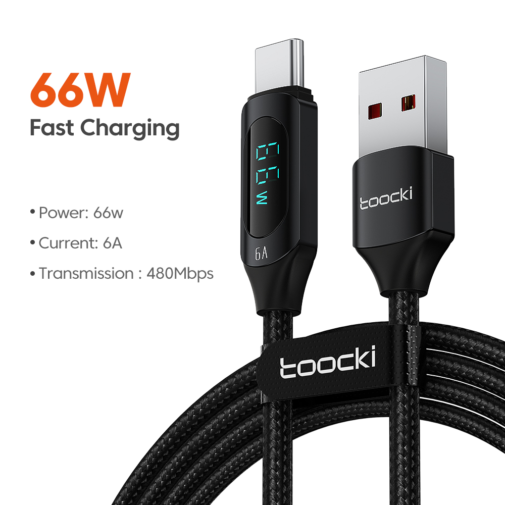

Кабель USB Type-C-USB Toocki 1 м черный