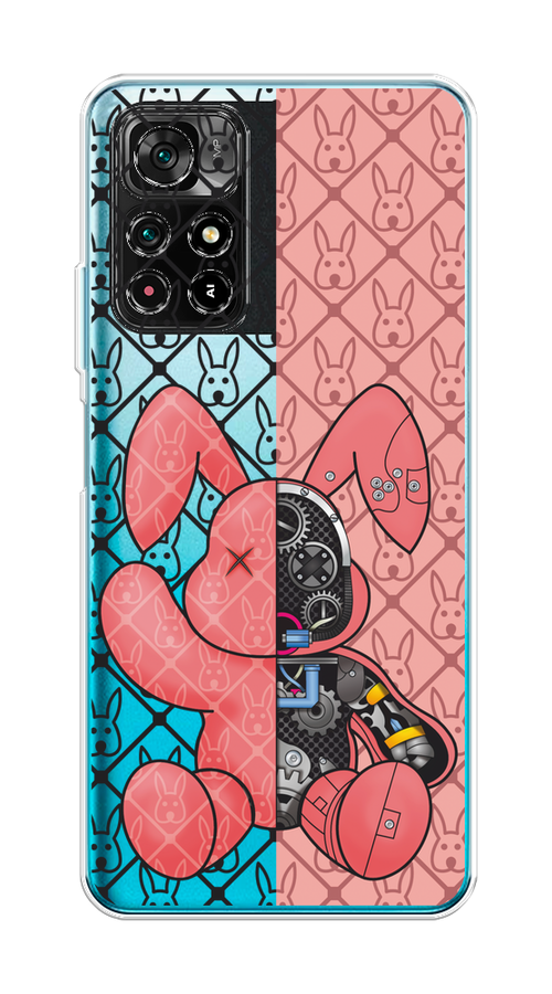 

Чехол на Poco M4 Pro 5G, Xiaomi Redmi Note 11S 5G "Киборг-заяц розовый", Розовый;прозрачный;черный, 313650-1