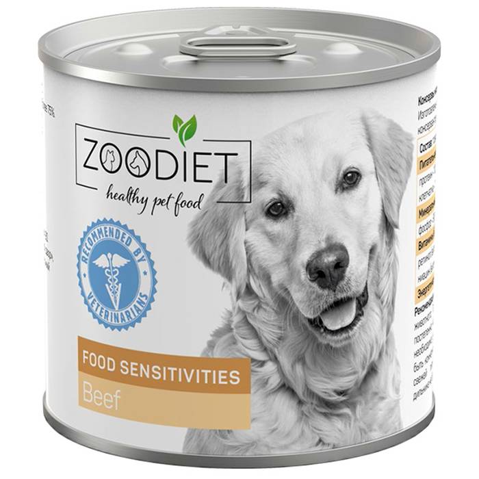 Влажный корм для собак Zoodiet Food Sensitivities с говядиной 240 г