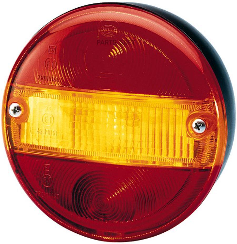 

BEHR-HELLA 2SE001685201 2SE 001 685-201 фонарь задний d=140 красный с жёлтой полосой \ ROR
