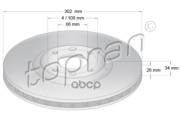 Диск Тормозной (Замена Для Hp-722835755) topran арт. 722835001