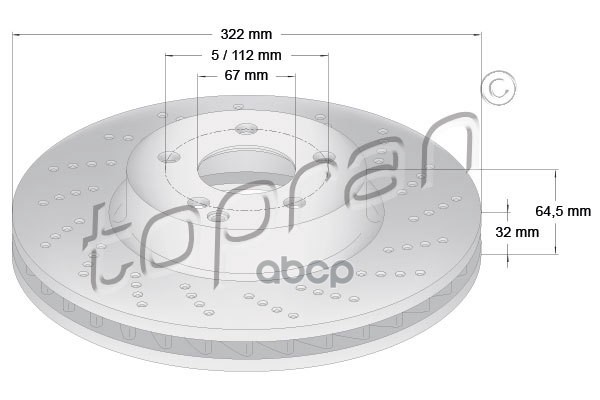 Диск Тормозной (Замена Для Hp-408830755) topran арт. 408830001