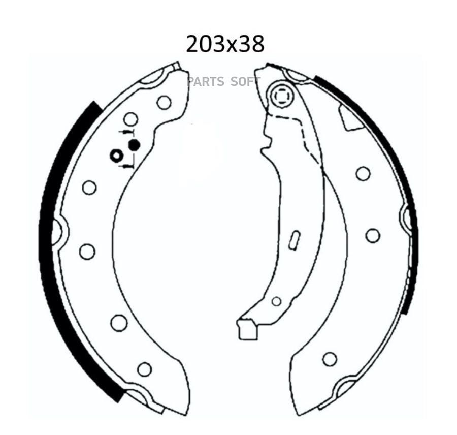 DAFMI DA339 DA339 колодки тормозные барабанные Lada Largus all Renault Logan I/Clio II 1шт