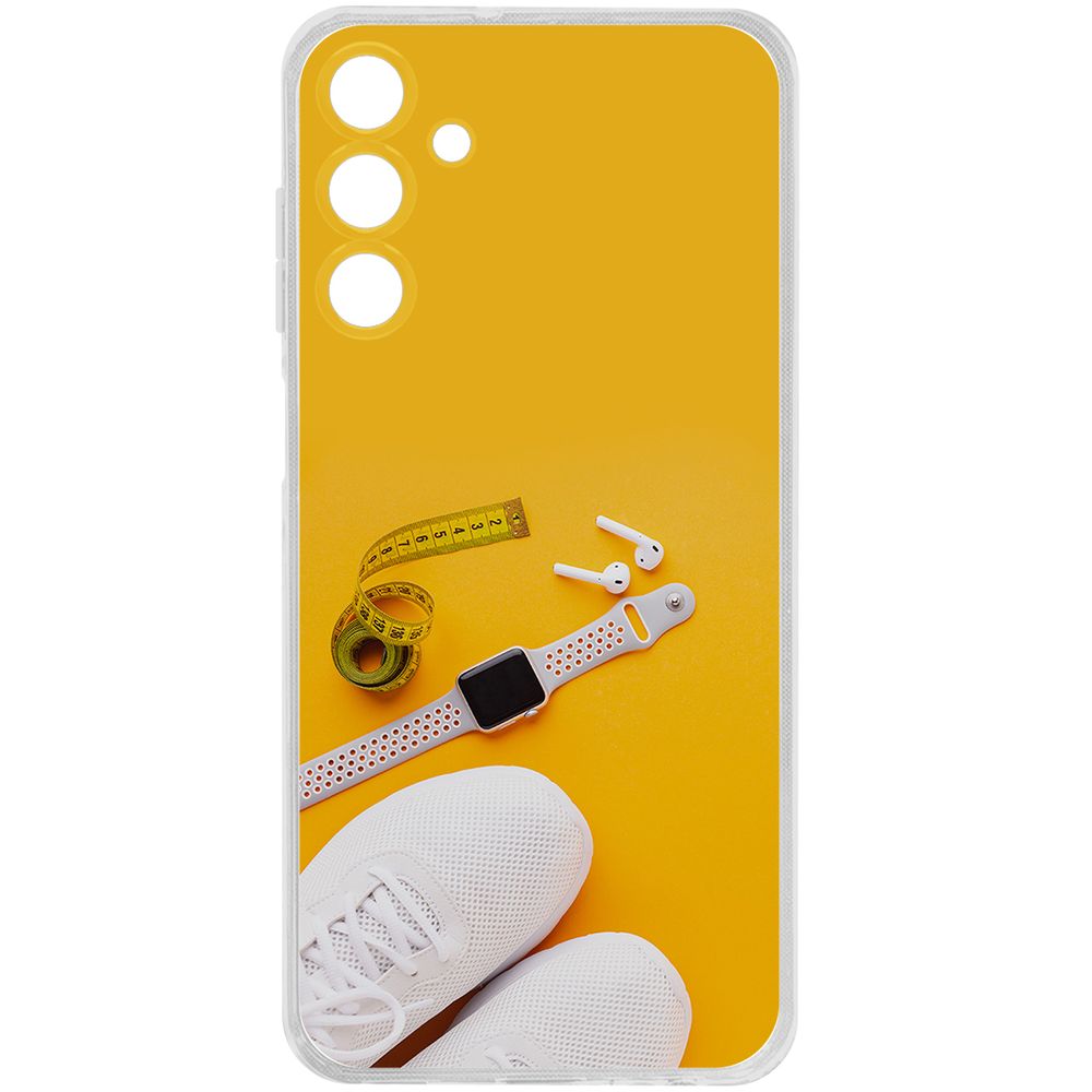 

Чехол-накладка Krutoff Clear Case Кроссовки женские Фитнес для Samsung Galaxy A15 4G/A155, Прозрачный