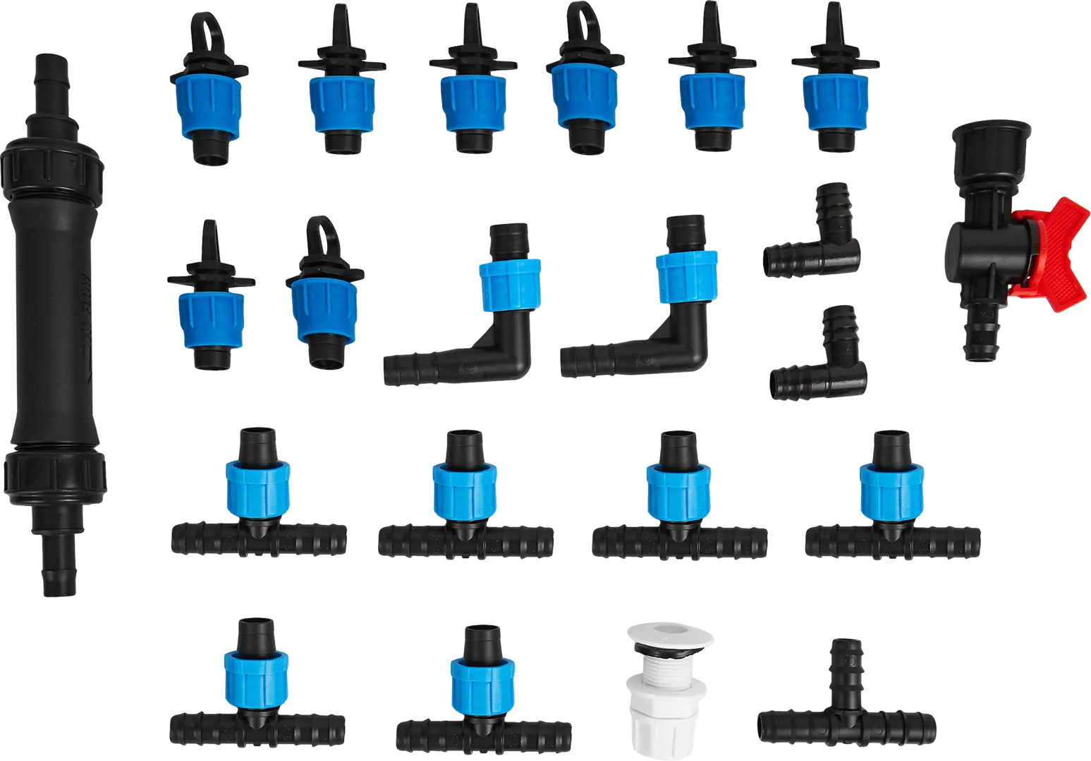 

Набор фитингов для холодного капельного полива "Картофель", Черный;синий