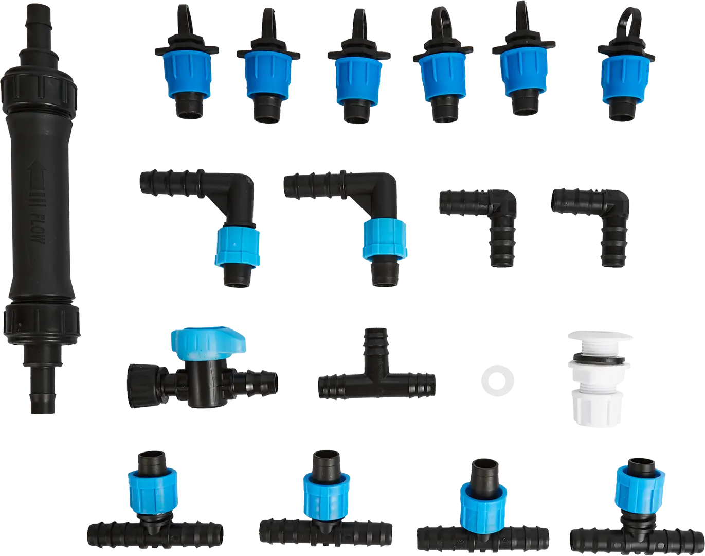 

Набор фитингов для холодного капельного полива "Корнеплоды", Черный