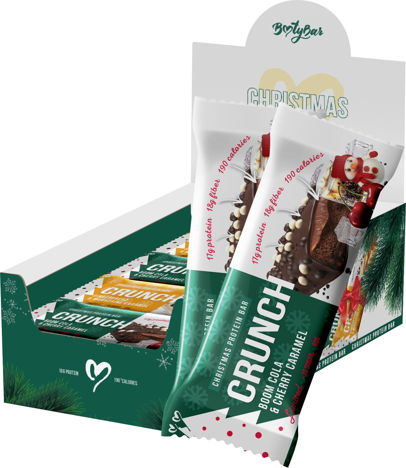 

Протеиновый батончик BOOTYBAR Crunch Standart 16шт по 60 г, Кола и карамель, Crunch Bar
