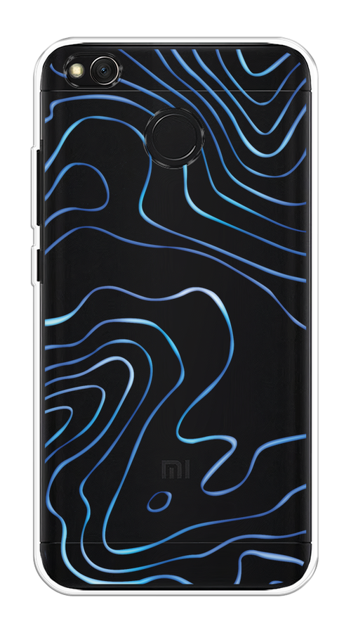 

Чехол на Xiaomi Redmi 4X "Blue lines", Прозрачный;синий, 31450-1
