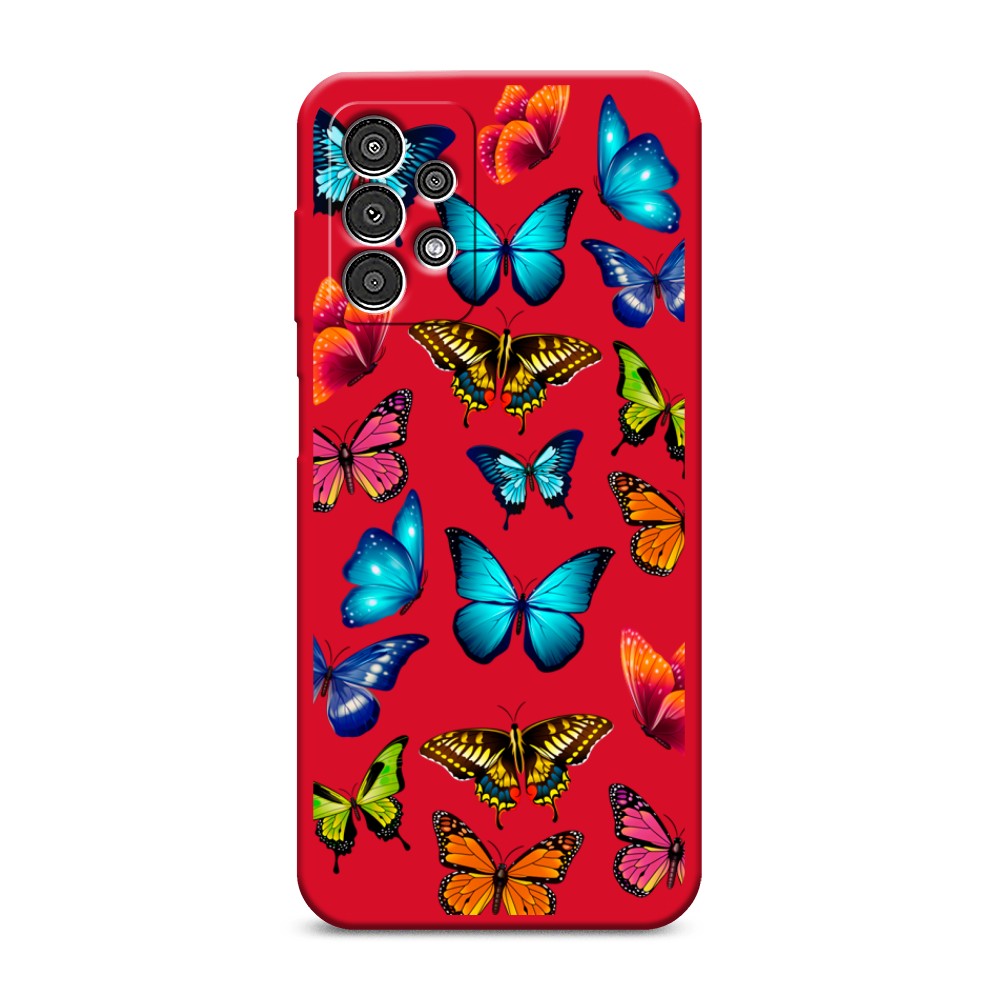 

Матовый силиконовый чехол "Разные бабочки" на Samsung Galaxy A13, Разные бабочки