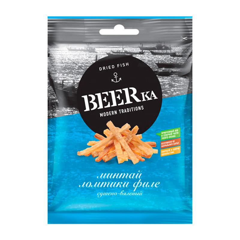 

Рыбка BEERka сушеная Филе минтая 70 г