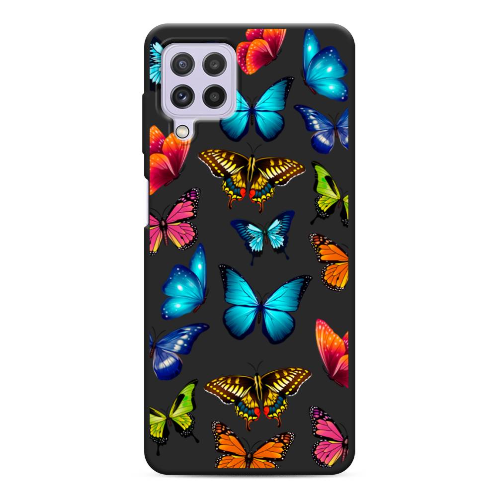 

Матовый силиконовый чехол "Разные бабочки" на Samsung Galaxy A22, Разные бабочки