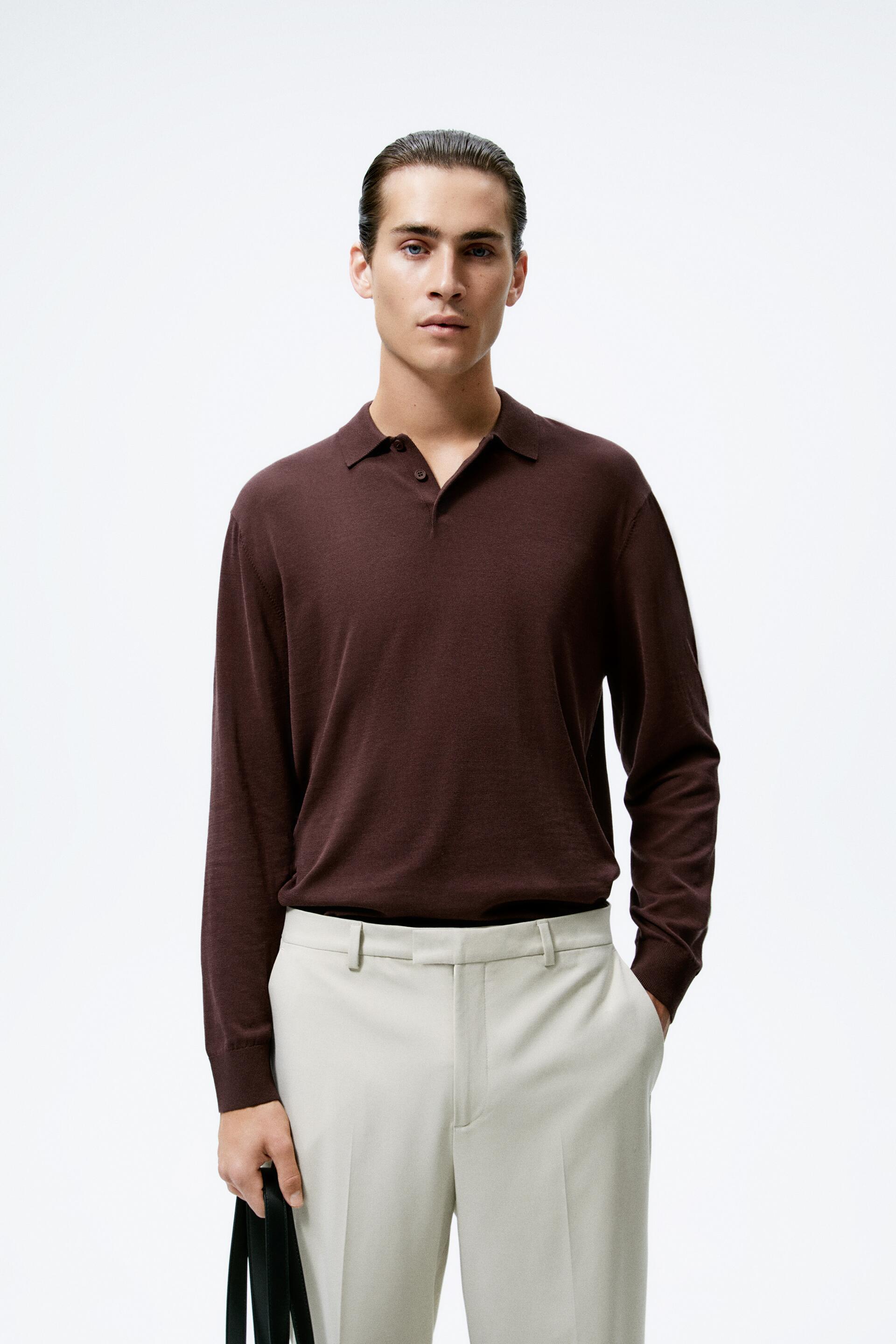 

Лонгслив мужской ZARA 00077302 бордовый XL (доставка из-за рубежа), 00077302