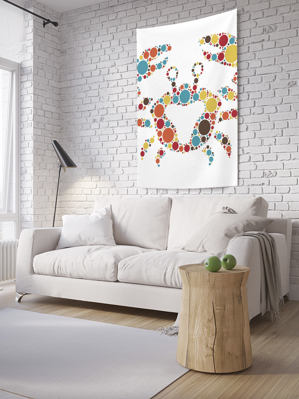 

Вертикальное фотопанно на стену JoyArty Краб из кругов 100x150 см, Краб из кругов