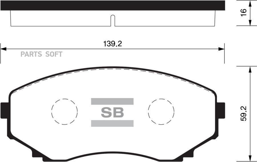 

Тормозные колодки Sangsin brake передние SP1527, SP1527