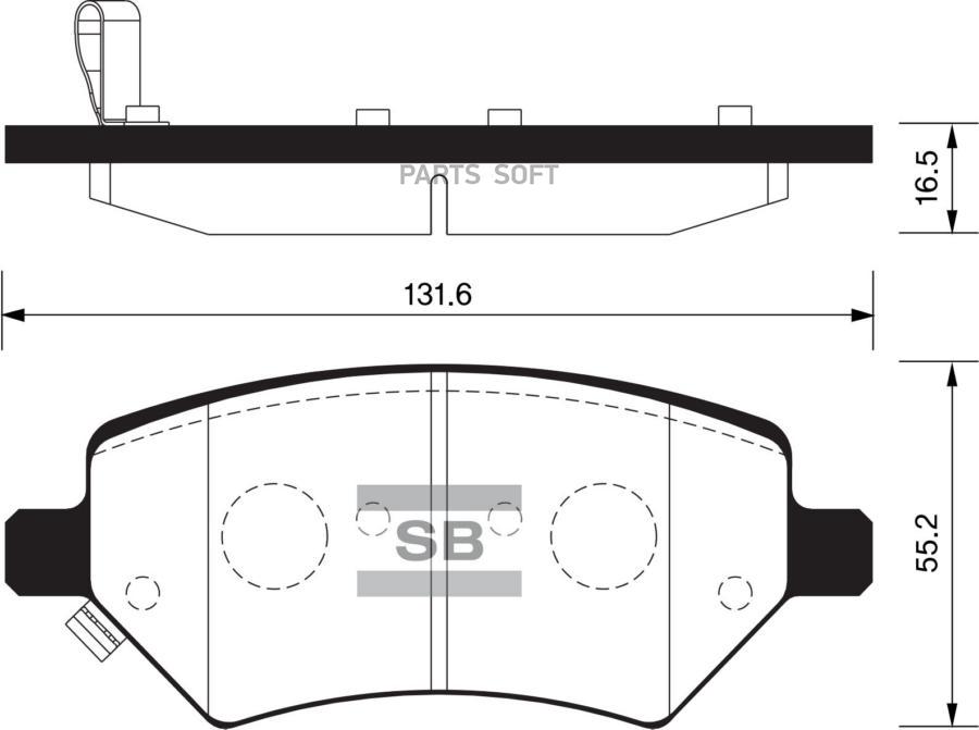 

Тормозные колодки Sangsin brake передние SP2134, SP2134