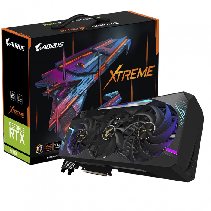 фото Видеокарта gigabyte aorus geforce rtx 3080 xtreme (gv-n3080aorus x-10gd)