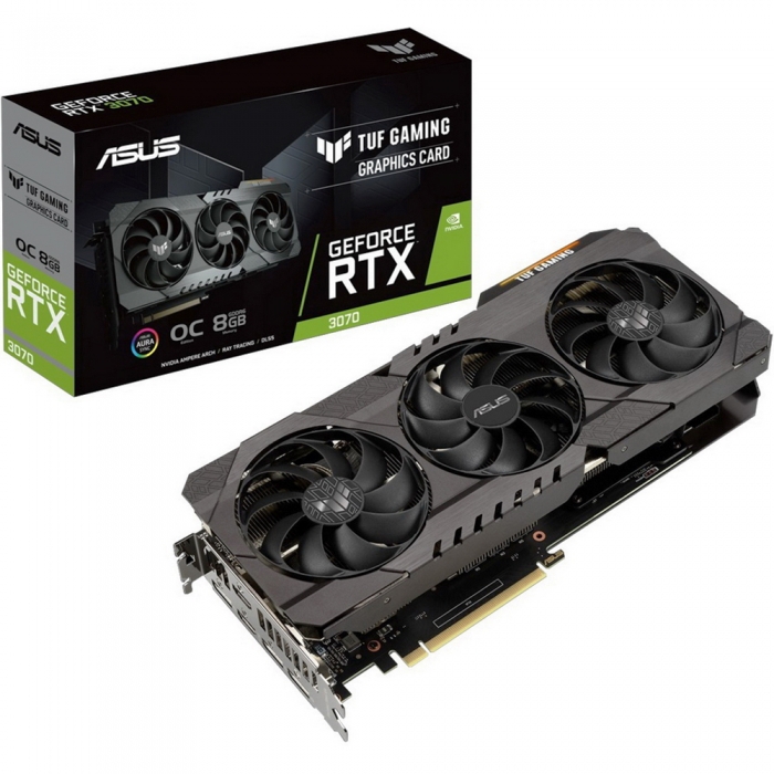 фото Видеокарта asus tuf gaming geforce rtx 3070 oc (tuf-rtx3070-o8g-gaming)