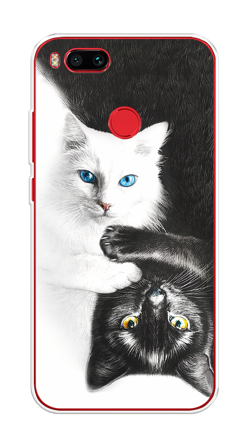 

Чехол на Xiaomi Mi A1/5X "Коты Инь-Янь", Черный;белый;голубой, 32650-1