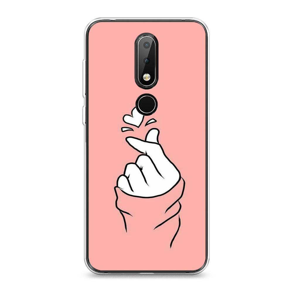 

Чехол Awog на Nokia X6 2018 / Нокиа X6 2018 "Любовь-щелк", Оранжевый, 121450-7
