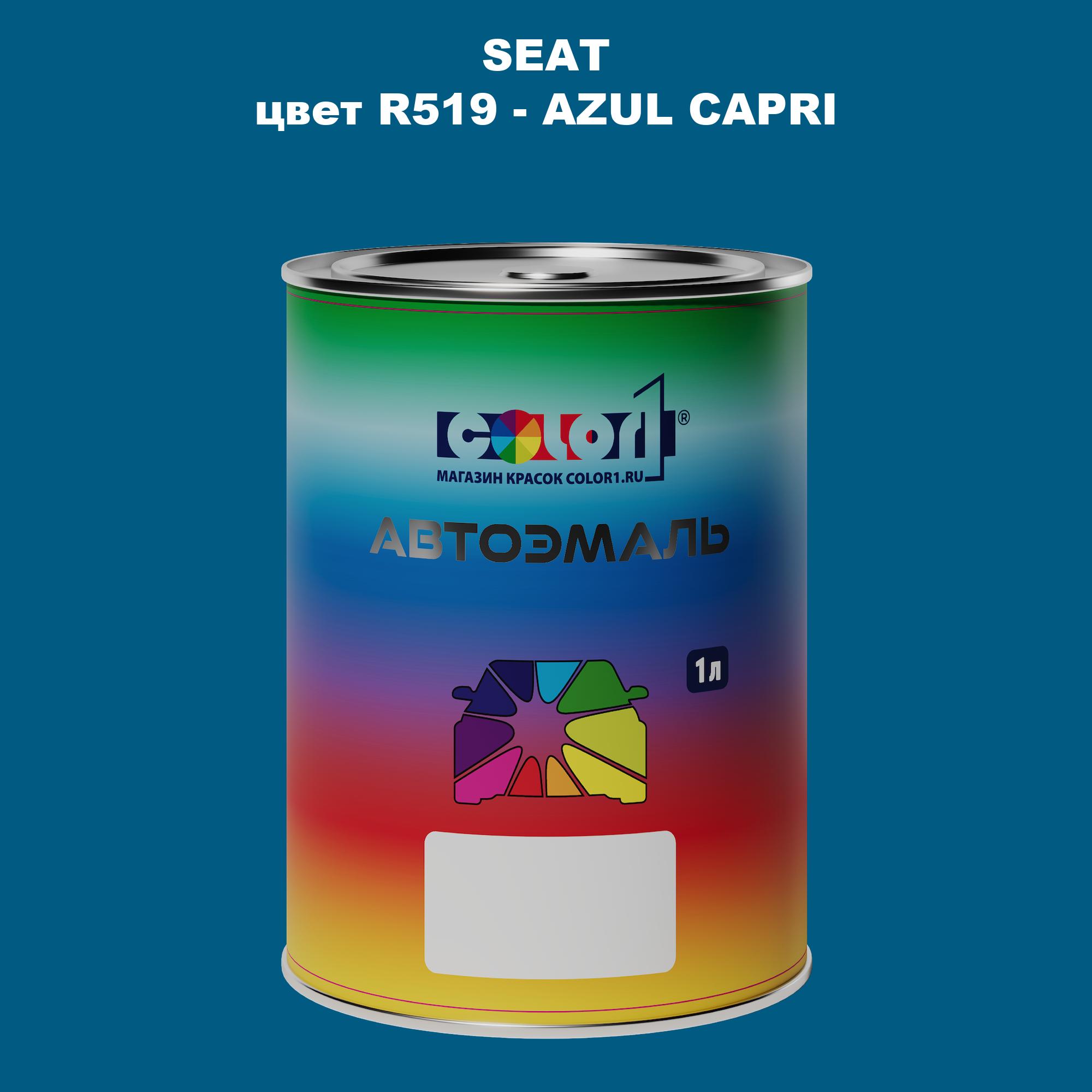 

Автомобильная краска COLOR1 для SEAT, цвет R519 - AZUL CAPRI, Прозрачный