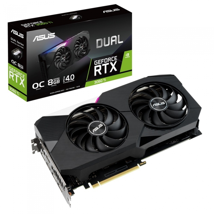 фото Видеокарта asus geforce rtx 3060 ti dual oc (dual-rtx3060ti-o8g)