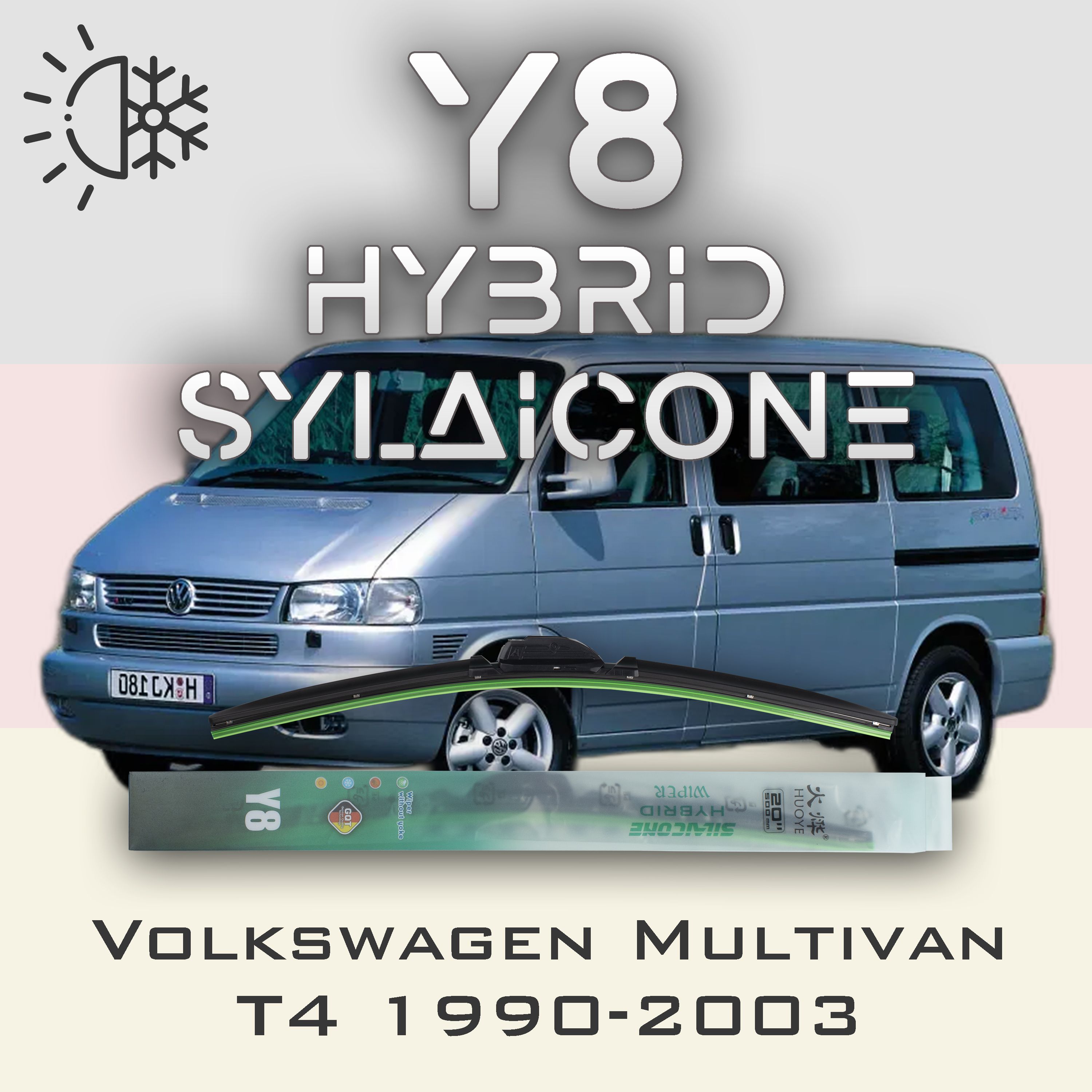 

Комплект щеток стеклоочистителя HUOYE Y8-Volkswagen Multivan T4 1990-2003, Y8