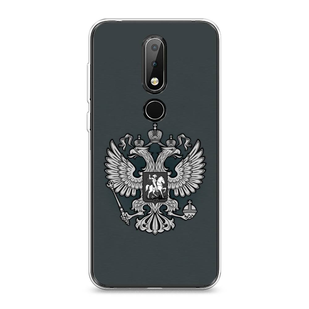 

Чехол Awog на Nokia X6 2018 / Нокиа X6 2018 "Герб России серый", 121450-5