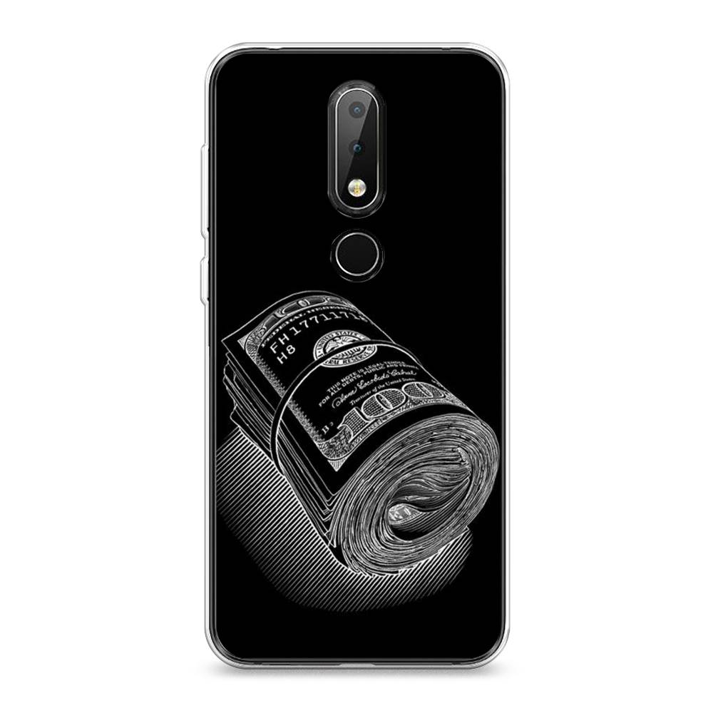 

Чехол Awog на Nokia X6 2018 / Нокиа X6 2018 "Кубышка денег", Черный;серебристый, 121450-5