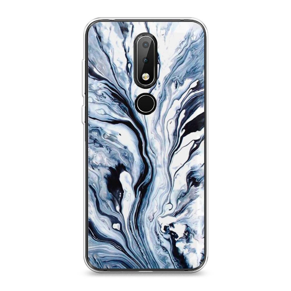 

Чехол Awog на Nokia X6 2018 / Нокиа X6 2018 "Голубой минерал мрамор", 121450-3