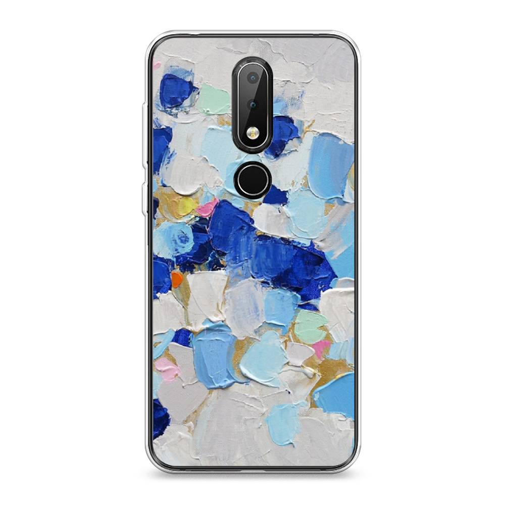 

Чехол Awog на Nokia X6 2018 / Нокиа X6 2018 "Холст сине-белый", Синий, 121450-10