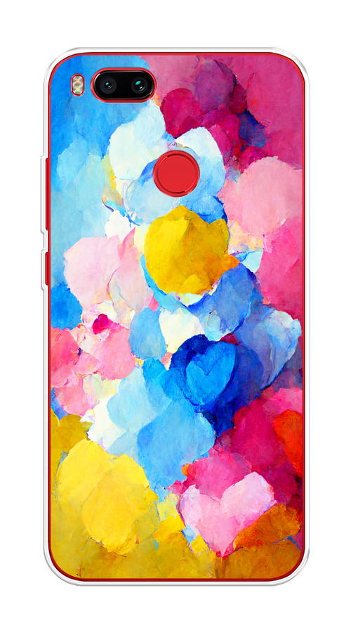 

Чехол на Xiaomi Mi A1/5X "Яркие пятна", Синий;голубой;желтый;розовый, 32350-1