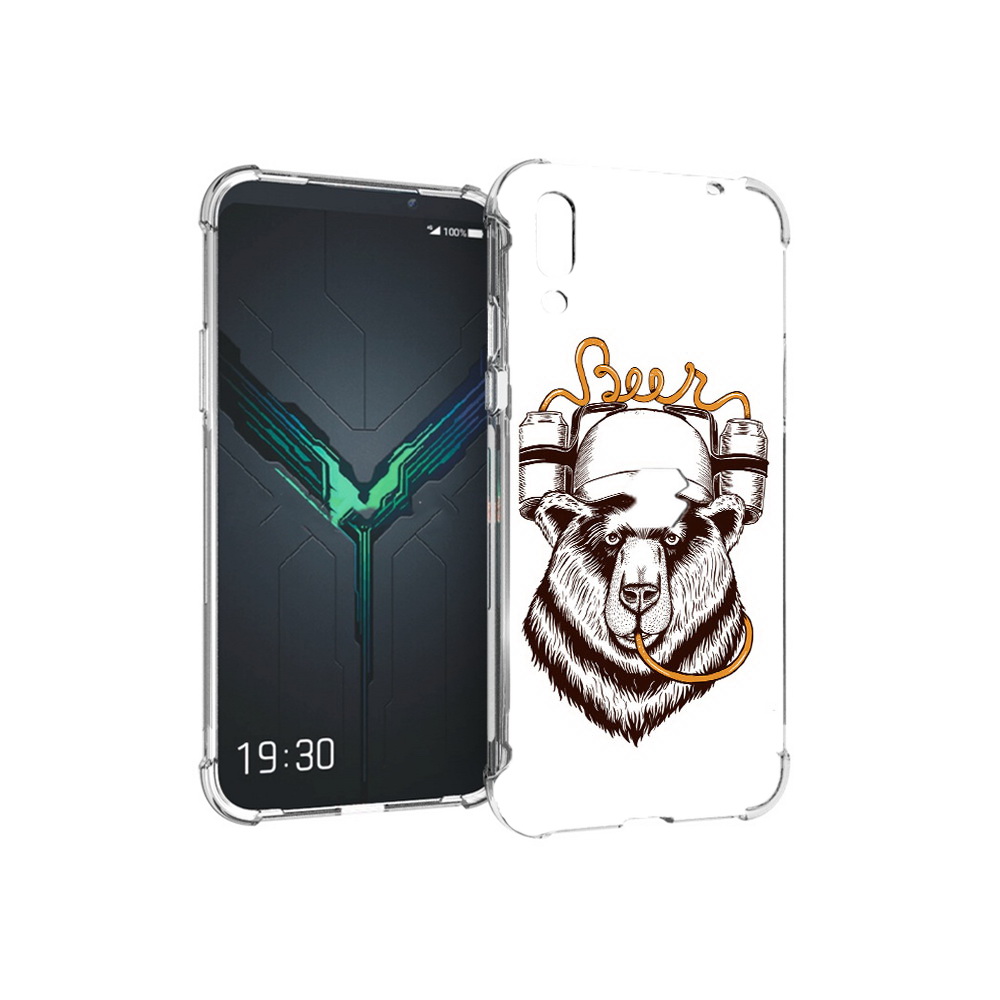 

Чехол MyPads Tocco для Xiaomi Black Shark 2 пивной медведь (PT144492.263.538), Прозрачный, Tocco