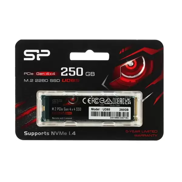 

Накопитель SSD Silicon Power 250GB, UD85, M.2 2280, SP250GBP44UD8505