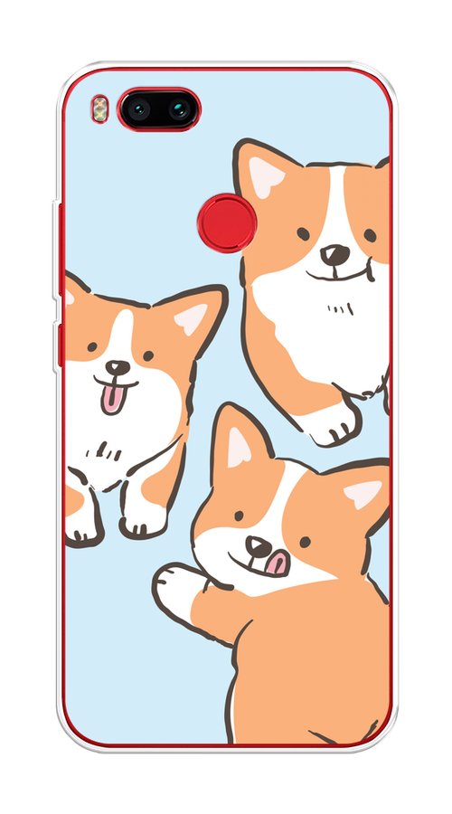 

Чехол на Xiaomi Mi A1/5X "Милые корги", Бежевый;голубой;коричневый, 32350-1