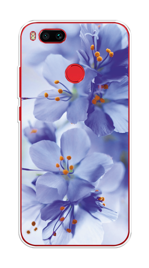 

Чехол на Xiaomi Mi A1/5X "Фиолетовые цветки", Фиолетовый;синий, 32350-1