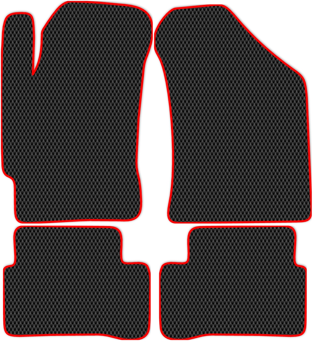 

Коврики ЭВА в салон для Hyundai Coupe 2 (GK) 2006 - 2009, 4 шт. черный, красный кант, 2440-S4NL-H