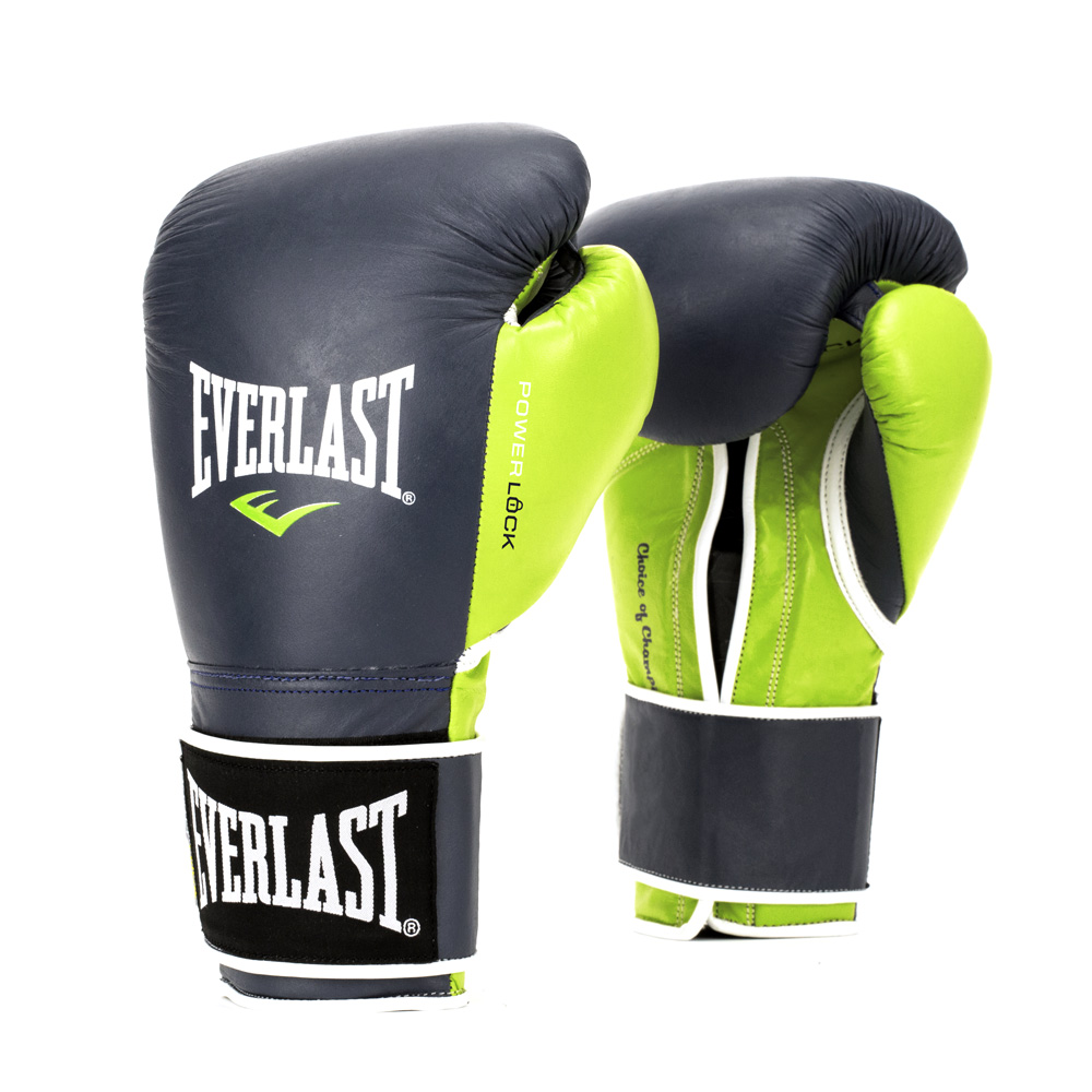 Боксерские перчатки Everlast Powerlock син/зел. 14oz