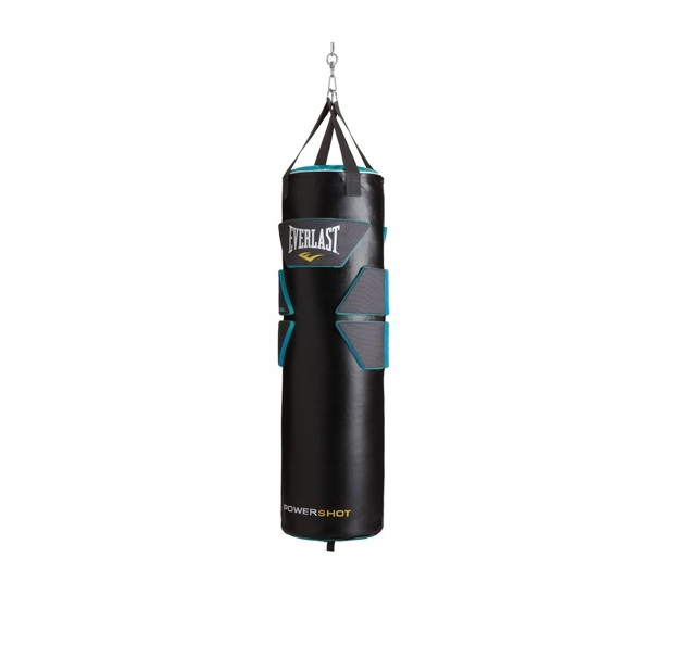 фото Мешок everlast powershot gel pu 117 см, 45 кг, черный/голубой