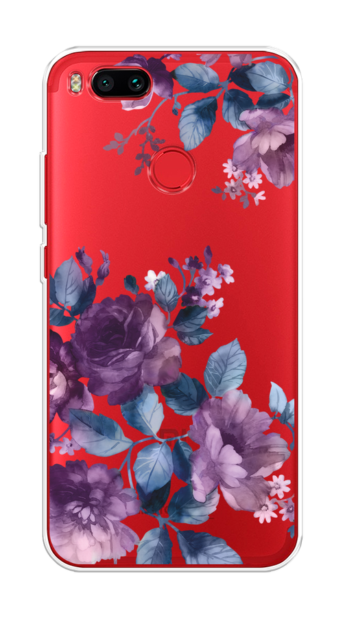 

Чехол на Xiaomi Mi A1/5X "Purple Blossoms", Синий;фиолетовый, 32350-1