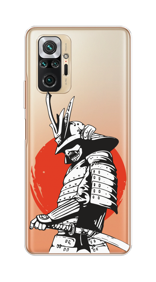 

Чехол на Redmi Note 10 Pro "Самурай с катаной", Черный;красный;белый, 310050-1