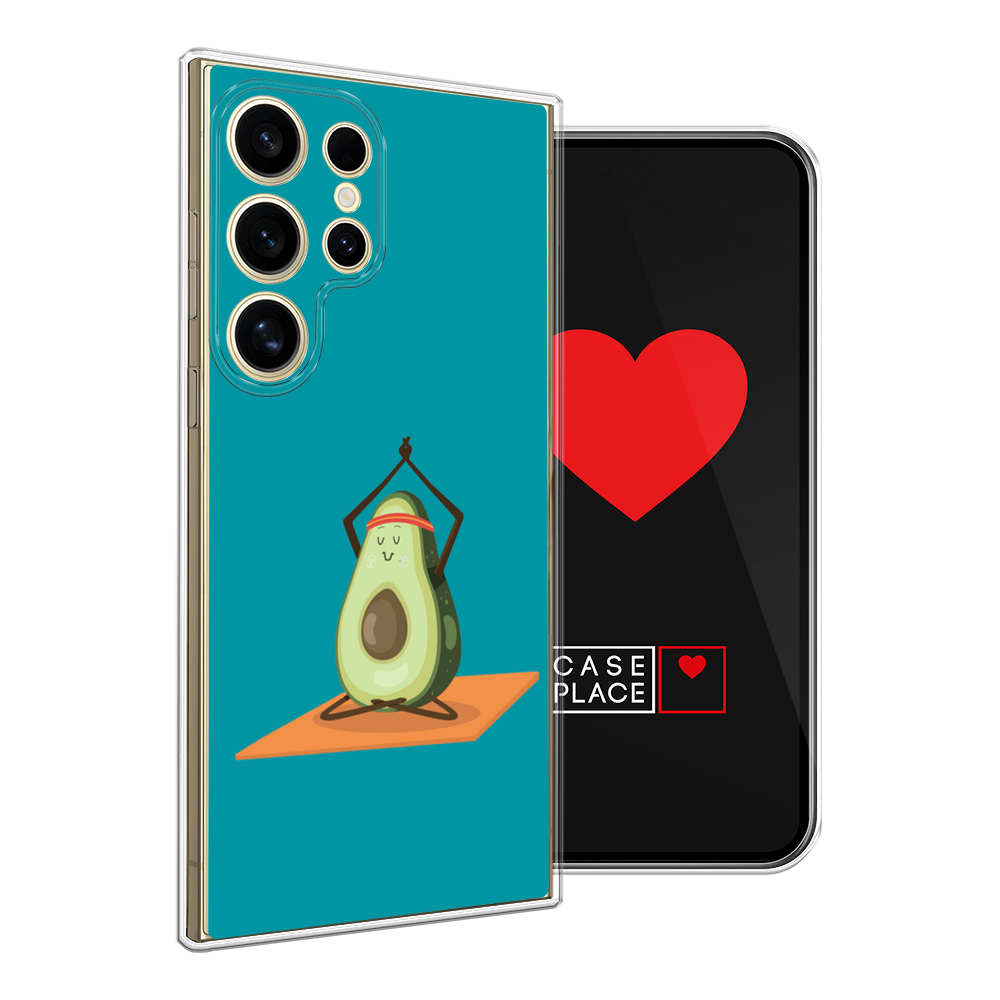 

Чехол на Samsung Galaxy S24 Ultra "Расслабься с авокадо", Бирюзовый, 2109250-1