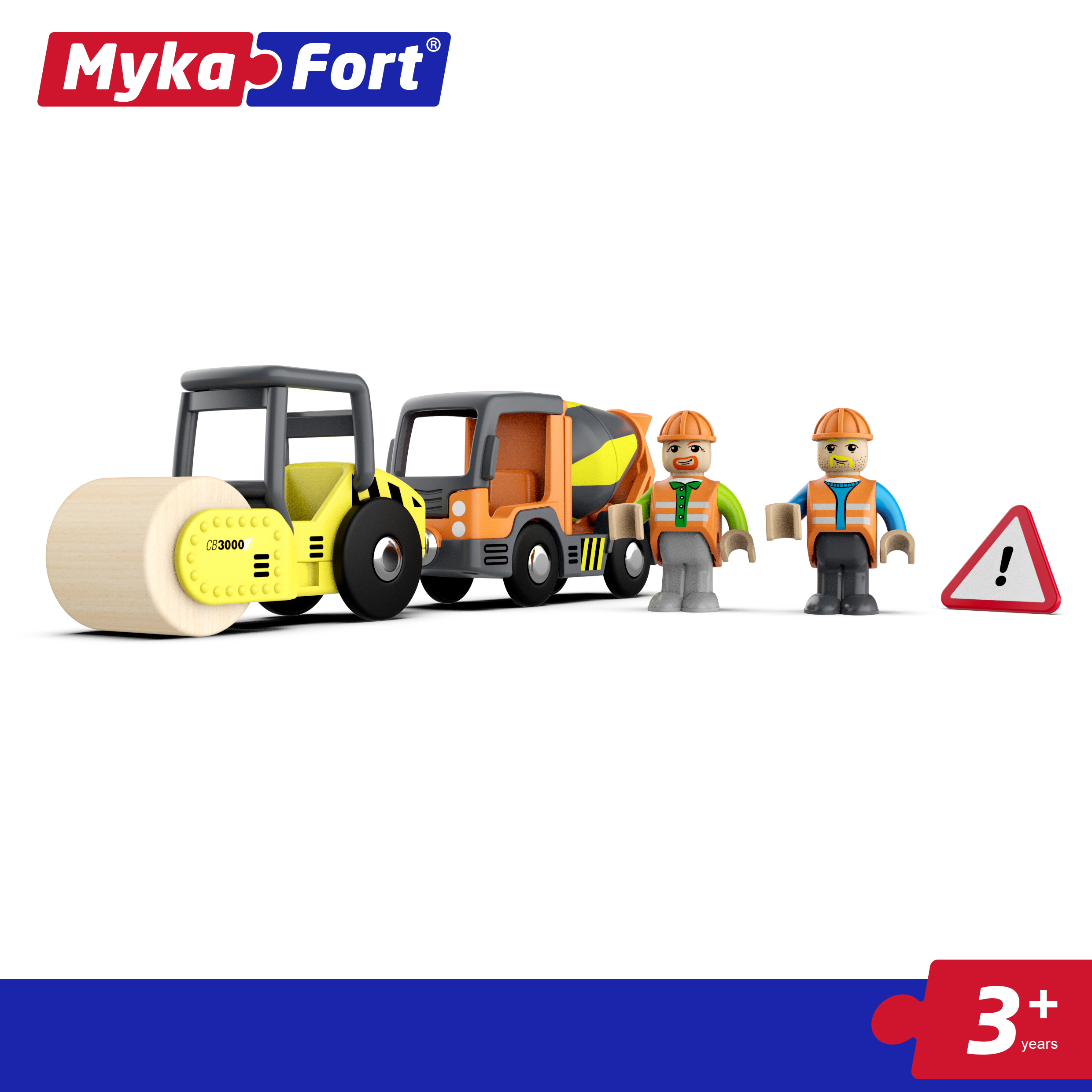 Набор строительной техники MykaFort набор автомобилиста 3п провода прикуривания знак аварийный огнетушитель металл аптечка