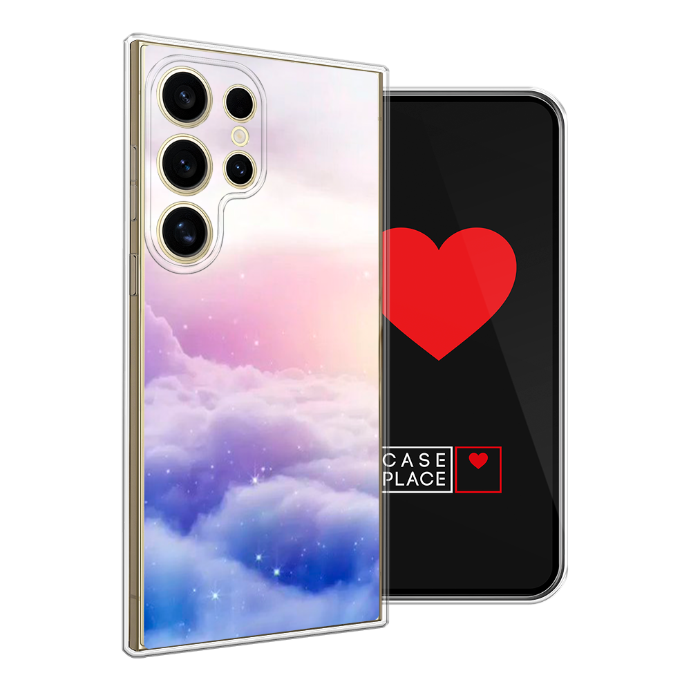 

Чехол на Samsung Galaxy S24 Ultra "Небеса", Голубой;белый;розовый, 2109250-1